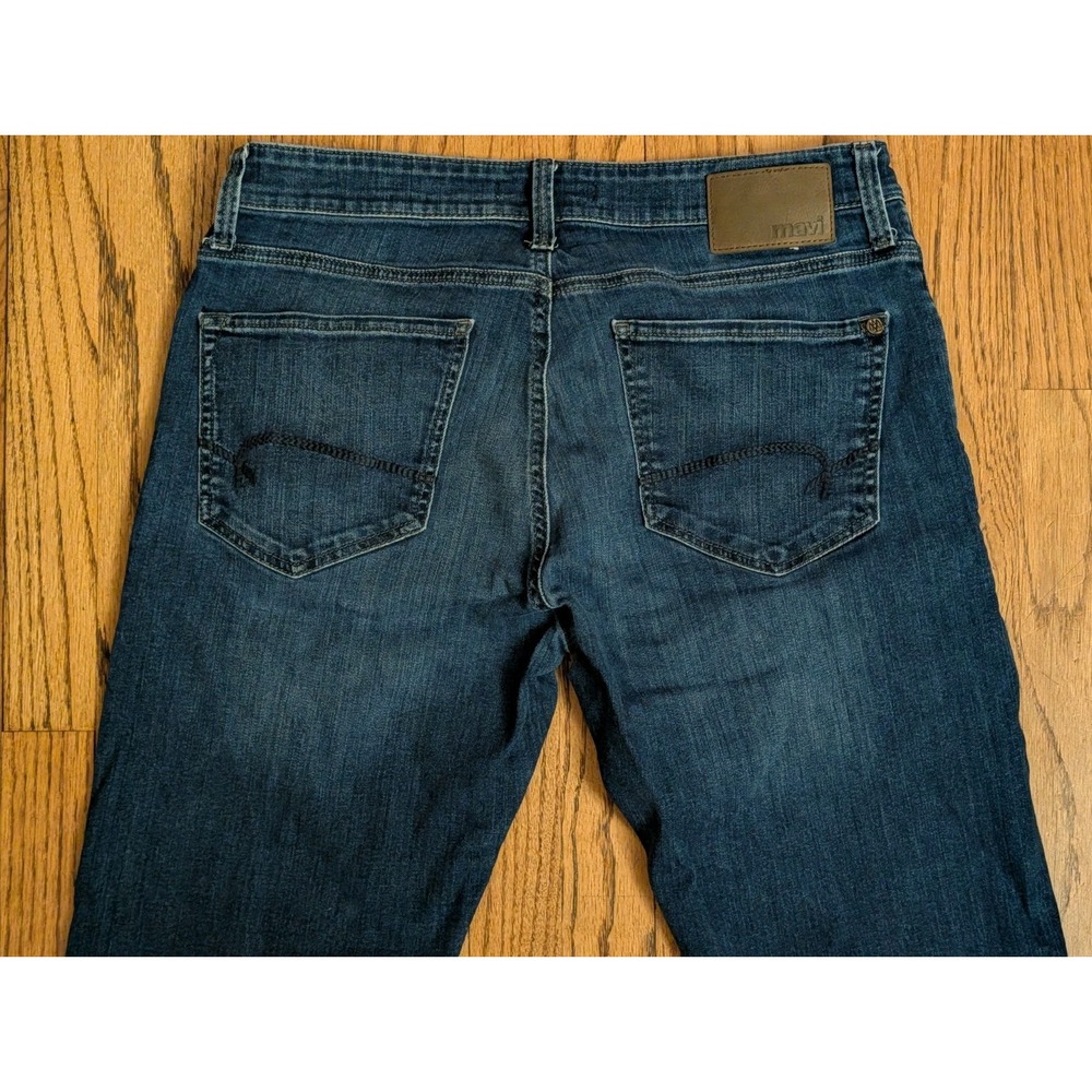Mavi Jeans Zach Straight Leg Men's 33x29 Dark Wash Stretch Cotton Denim Zip Fly - Picture 8 of 15